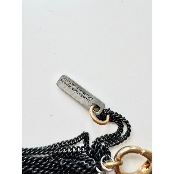 ANNE MARIE CHAGNON Alia Modular Gold Resin Pendant Chain Statement Necklace - Picture 11 of 15